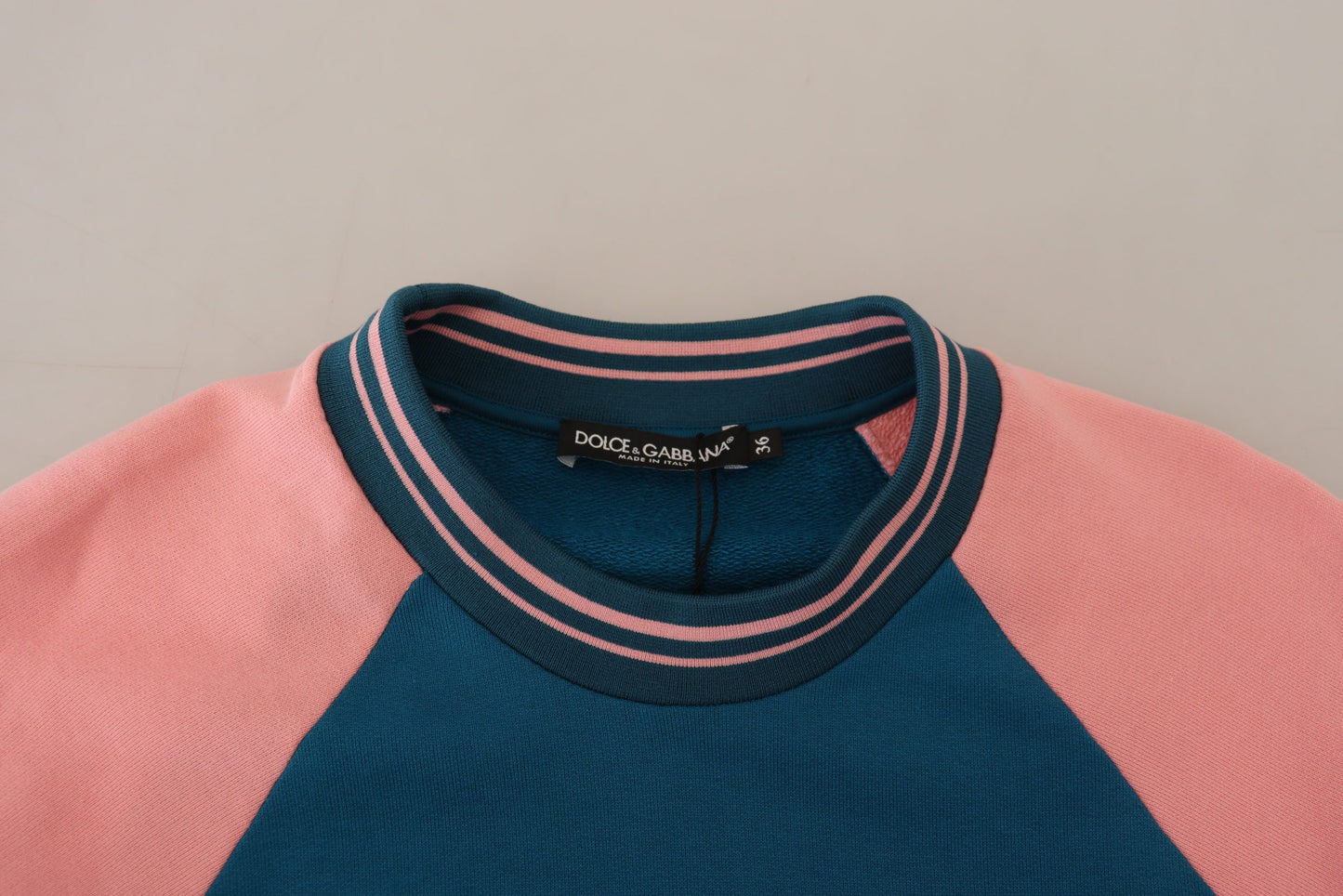 Pull Dolce & Gabbana Blue Pink Queen en sequins et cristaux
