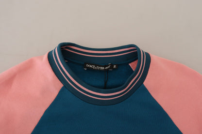 Pull Dolce & Gabbana Blue Pink Queen en sequins et cristaux