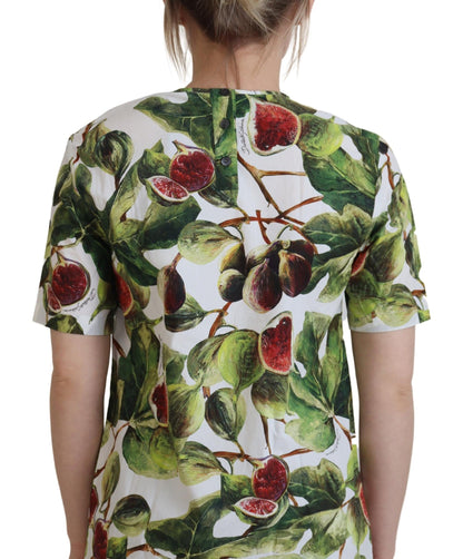 Haut en coton à col rond Dolce & Gabbana T-shirt fruits
