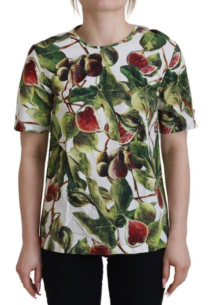Haut en coton à col rond Dolce & Gabbana T-shirt fruits