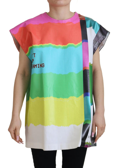 Dolce & Gabbana Chemisier en coton imprimé téléviseur multicolore