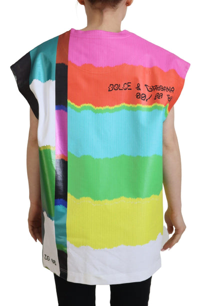 Dolce & Gabbana Chemisier en coton imprimé téléviseur multicolore