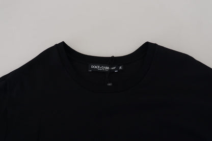 Haut de chemise à pampilles en coton noir Dolce & Gabbana
