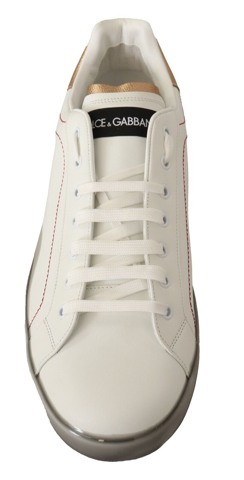 Baskets basses en cuir blanc Dolce & Gabbana