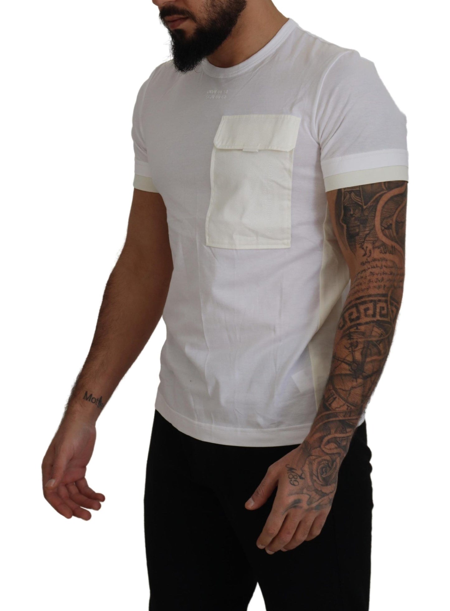 T-shirt Dolce & Gabbana à manches courtes et poches à rabat blanc