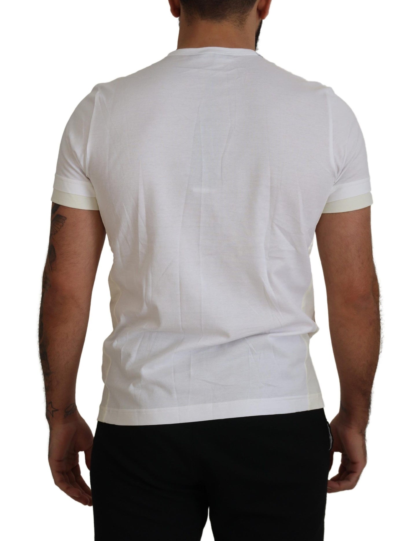 T-shirt Dolce & Gabbana à manches courtes et poches à rabat blanc