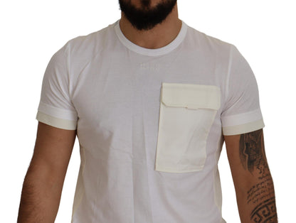 T-shirt Dolce & Gabbana à manches courtes et poches à rabat blanc