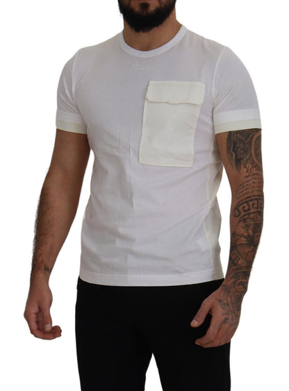 T-shirt Dolce & Gabbana à manches courtes et poches à rabat blanc