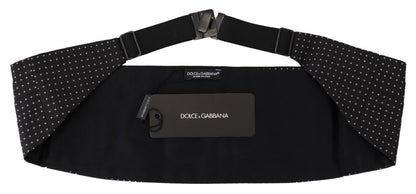Ceinture de smoking Dolce & Gabbana noire à pois et large taille