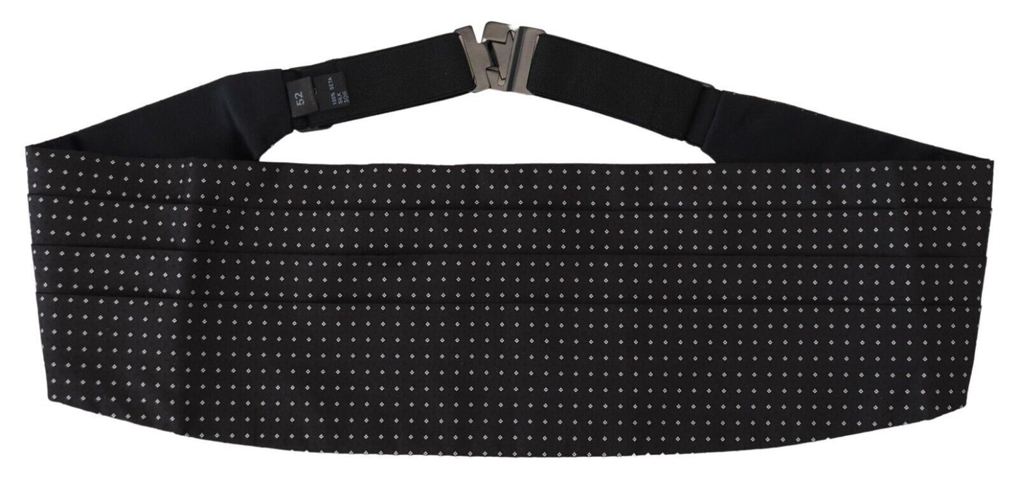 Ceinture de smoking Dolce & Gabbana noire à pois et large taille
