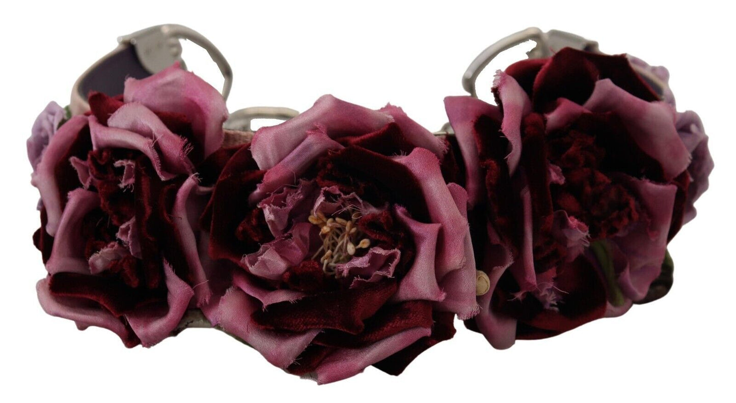 Bandoulière en métal à appliques florales multicolores Dolce & Gabbana