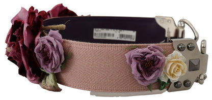 Bandoulière en métal à appliques florales multicolores Dolce & Gabbana