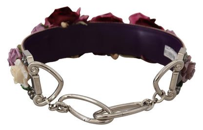 Bandoulière en métal à appliques florales multicolores Dolce & Gabbana