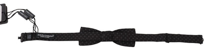 Nœud papillon Dolce & Gabbana en soie noire à motif, réglable
