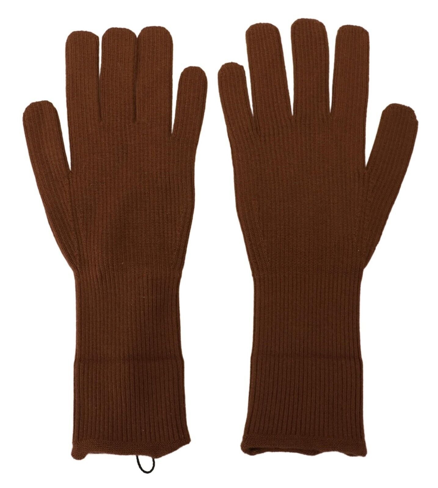 Gants Moufles Homme Dolce & Gabbana en Cachemire Marron Tricoté
