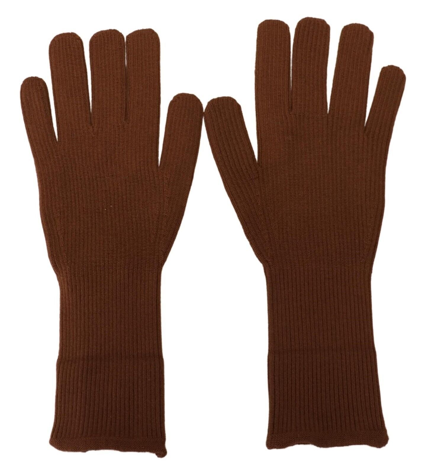 Gants Moufles Homme Dolce & Gabbana en Cachemire Marron Tricoté