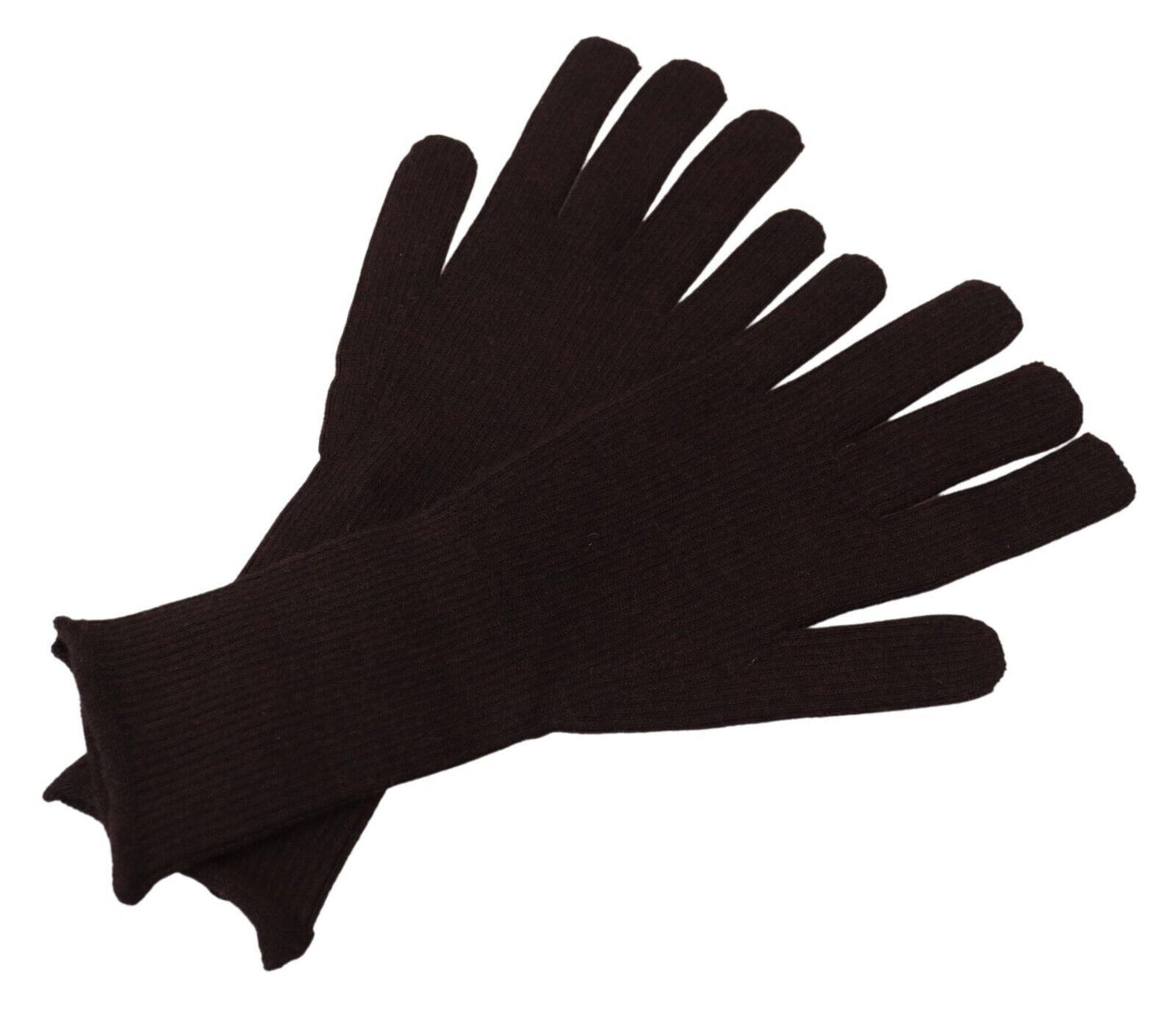 Gants Moufles Homme Dolce & Gabbana en Cachemire et Soie Marron