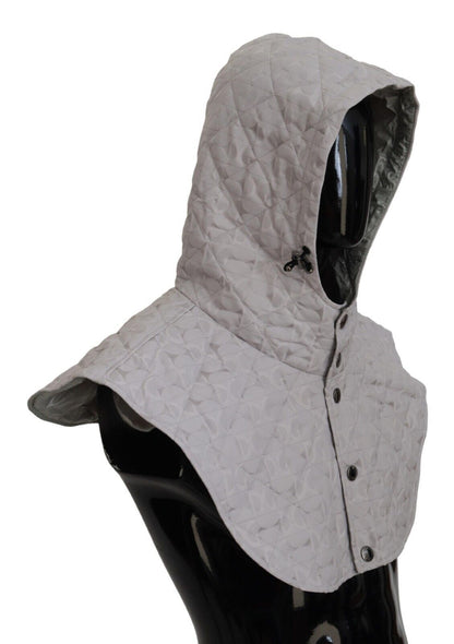 Gorro Dolce & Gabbana blanco acolchado, talla única, tipo turbante, de nailon