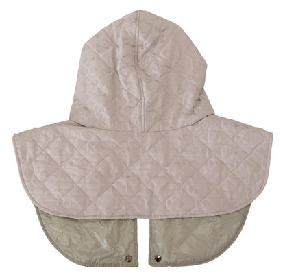 Gorro Dolce & Gabbana blanco acolchado, talla única, tipo turbante, de nailon