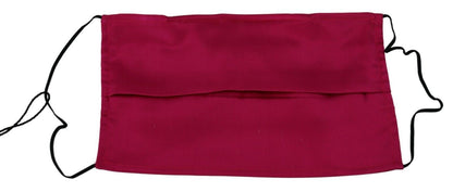 Masque facial plissé en soie marron Dolce & Gabbana avec sangle élastique, taille unique