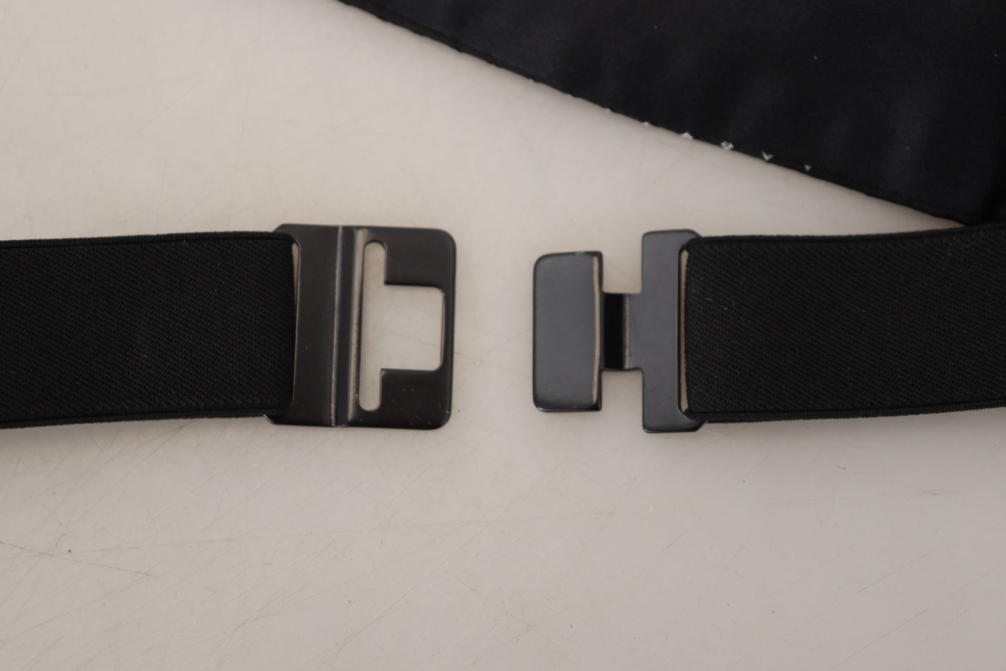 Ceinture de smoking Dolce & Gabbana noire à pois et large taille