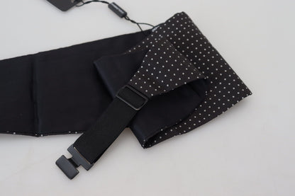 Ceinture de smoking Dolce & Gabbana noire à pois et large taille