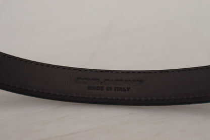 Ceinture Homme Dolce & Gabbana Jacquard Moire Bleu Métal Argenté