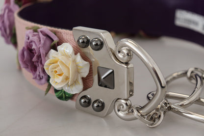 Bandoulière en métal à appliques florales multicolores Dolce & Gabbana