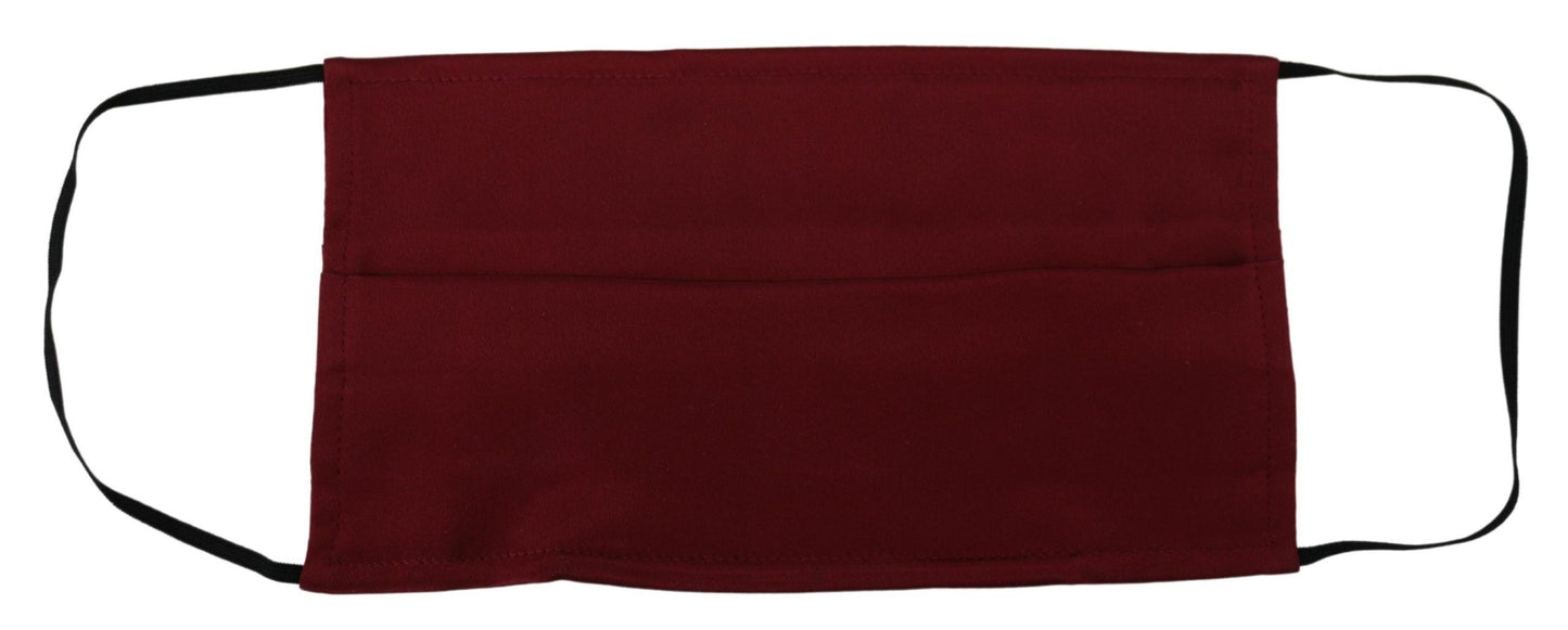 Masque en soie plissée Dolce & Gabbana marron avec sangle élastique pour les oreilles taille unique