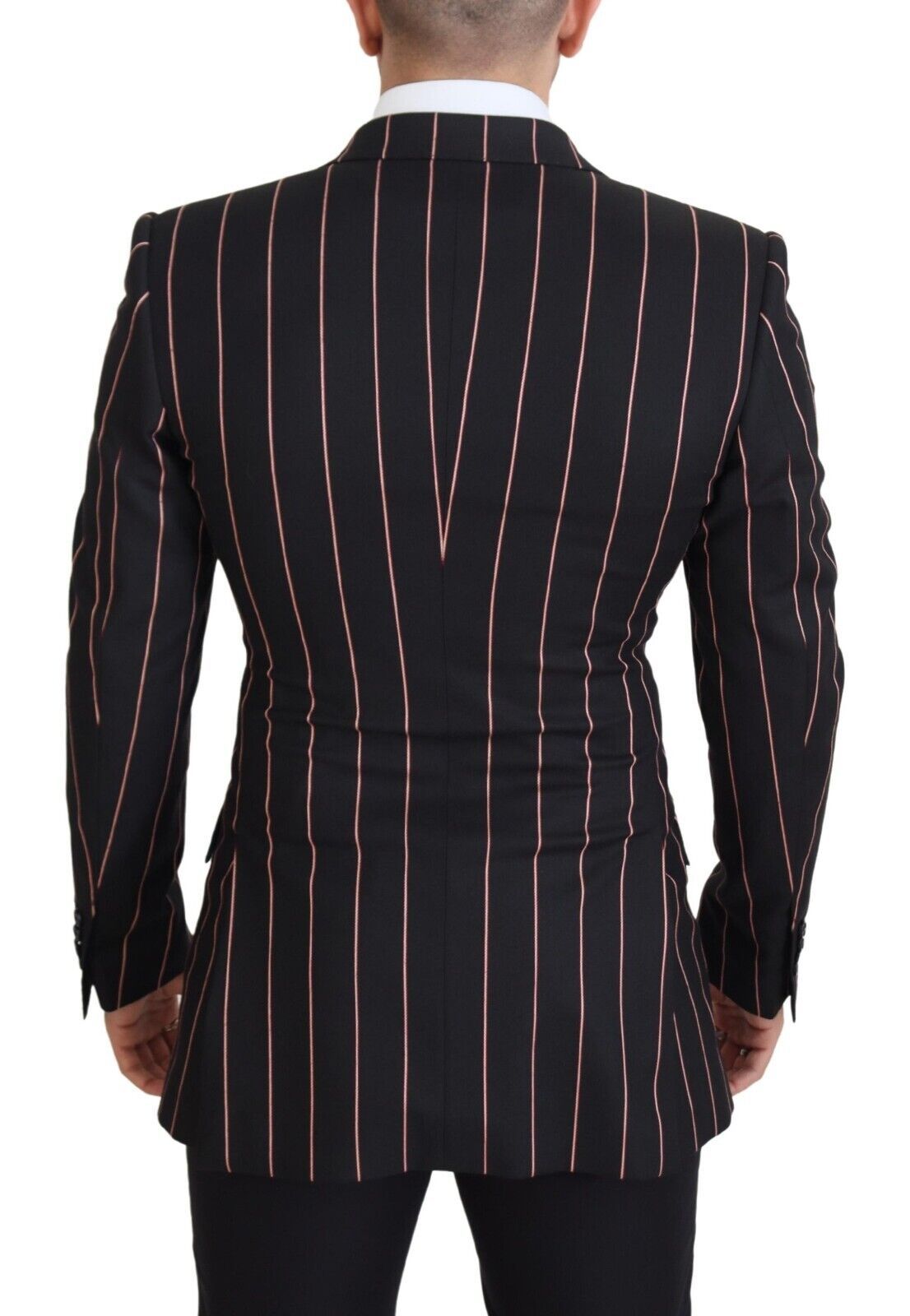 Blazer croisé Dolce & Gabbana en viscose noire à rayures