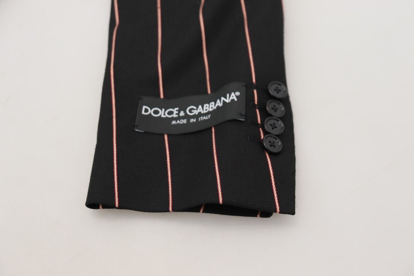 Blazer croisé Dolce & Gabbana en viscose noire à rayures