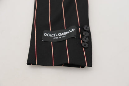Blazer croisé Dolce & Gabbana en viscose noire à rayures