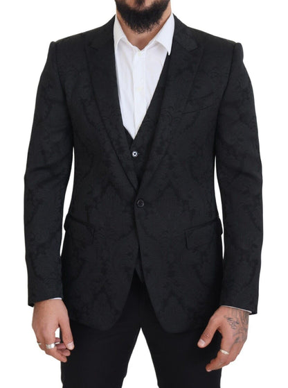 Tailleur MARTINI 2 pièces Dolce & Gabbana en brocart floral noir