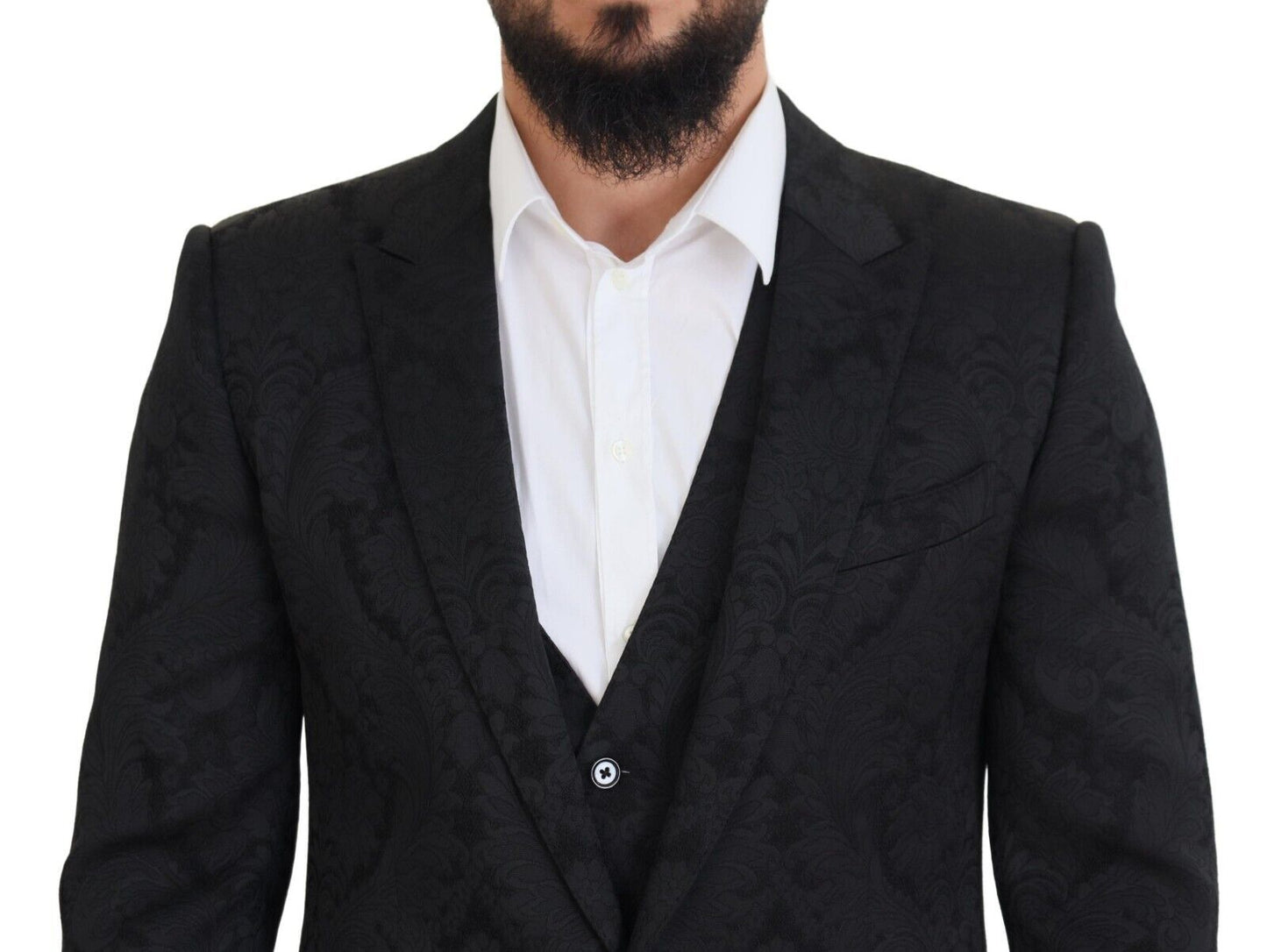 Tailleur MARTINI 2 pièces Dolce & Gabbana en brocart floral noir