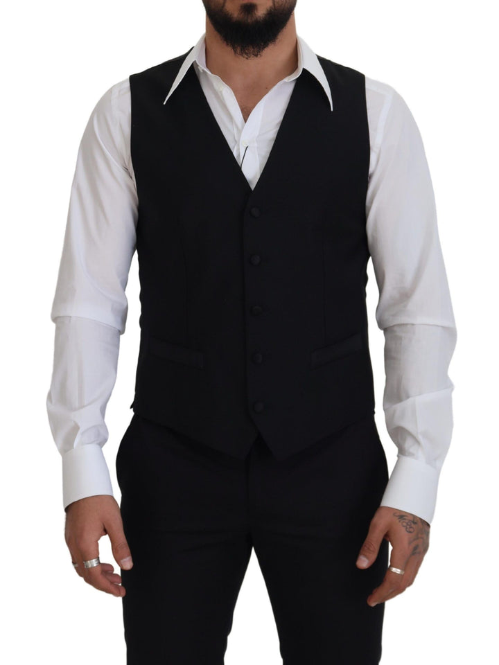 Chaleco de vestir formal Dolce & Gabbana de lana virgen negra