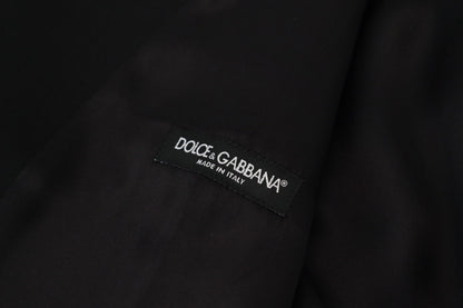 Dolce & Gabbana Gilet Noir en Laine Vierge Gilet de Costume Habillé