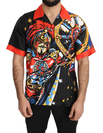 Chemise décontractée à manches courtes imprimée multicolore Dolce & Gabbana