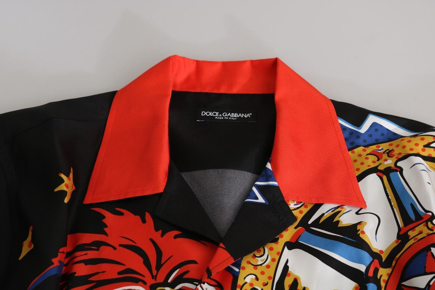 Chemise décontractée à manches courtes imprimée multicolore Dolce & Gabbana