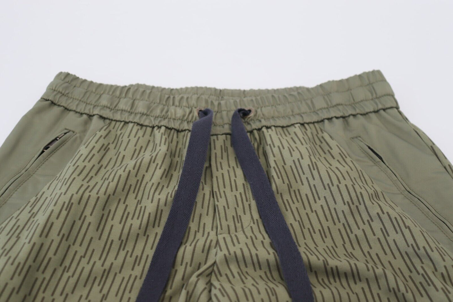 Pantalon cargo Dolce & Gabbana pour homme, à rayures vertes et fermeture éclair aux jambes