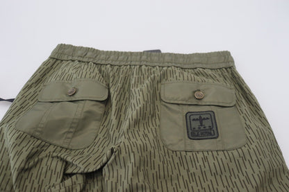 Pantalon cargo Dolce & Gabbana pour homme, à rayures vertes et fermeture éclair aux jambes