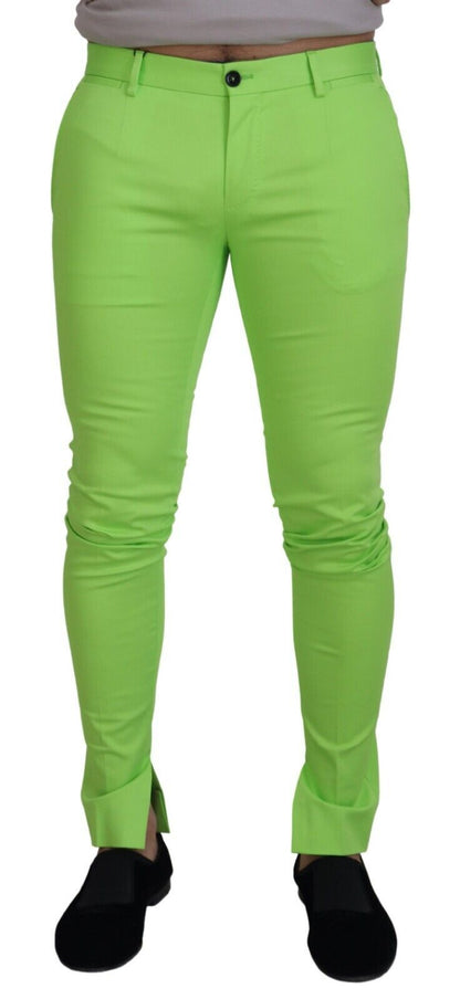 Pantalon slim homme Dolce & Gabbana en coton vert clair