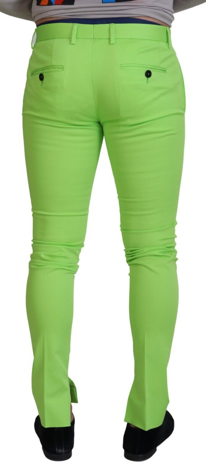 Pantalon slim homme Dolce & Gabbana en coton vert clair
