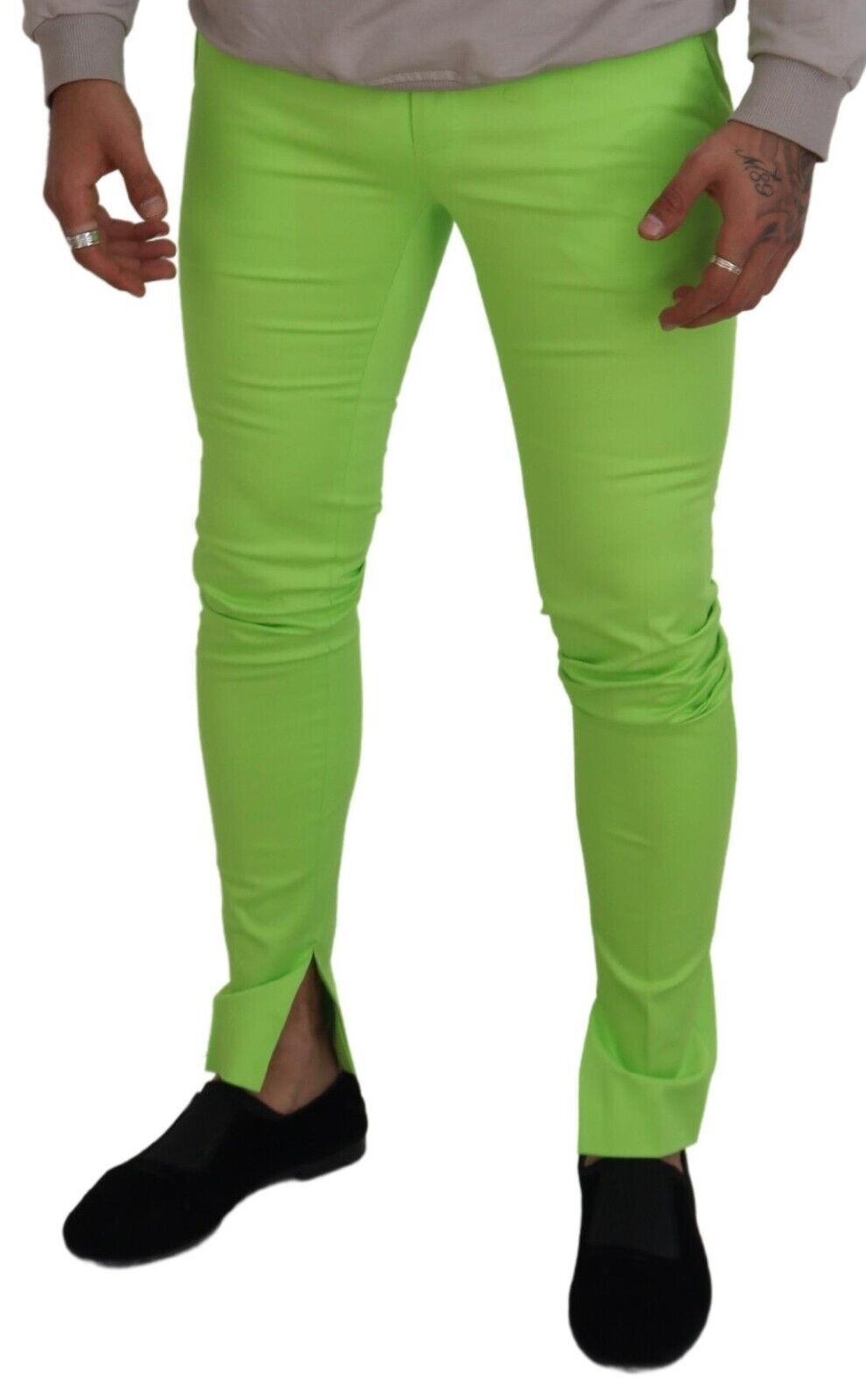 Pantalon slim homme Dolce & Gabbana en coton vert clair