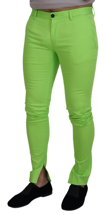 Pantalon slim homme Dolce & Gabbana en coton vert clair