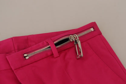 Pantalon Dolce & Gabbana rose avec boucle et fermeture éclair à la taille