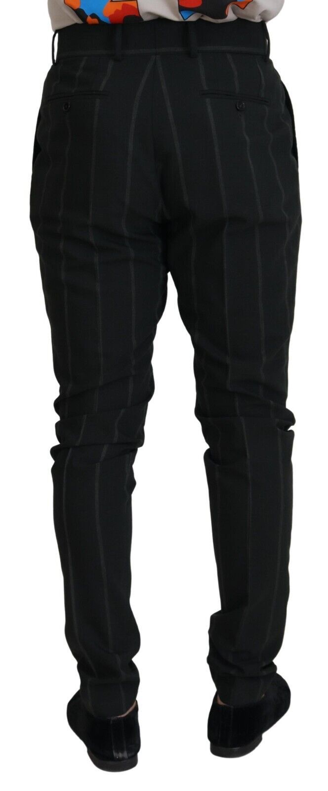 Pantalon en coton rayé noir Dolce & Gabbana pour homme