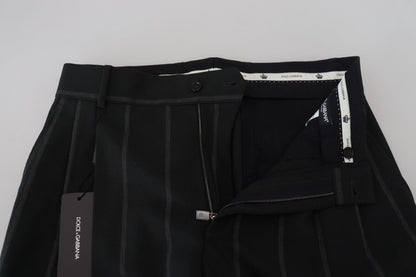 Pantalon en coton rayé noir Dolce & Gabbana pour homme