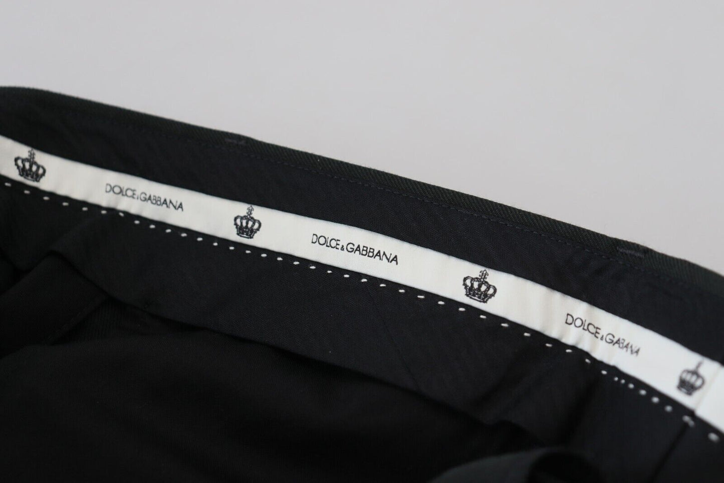 Pantalon en coton rayé noir Dolce & Gabbana pour homme