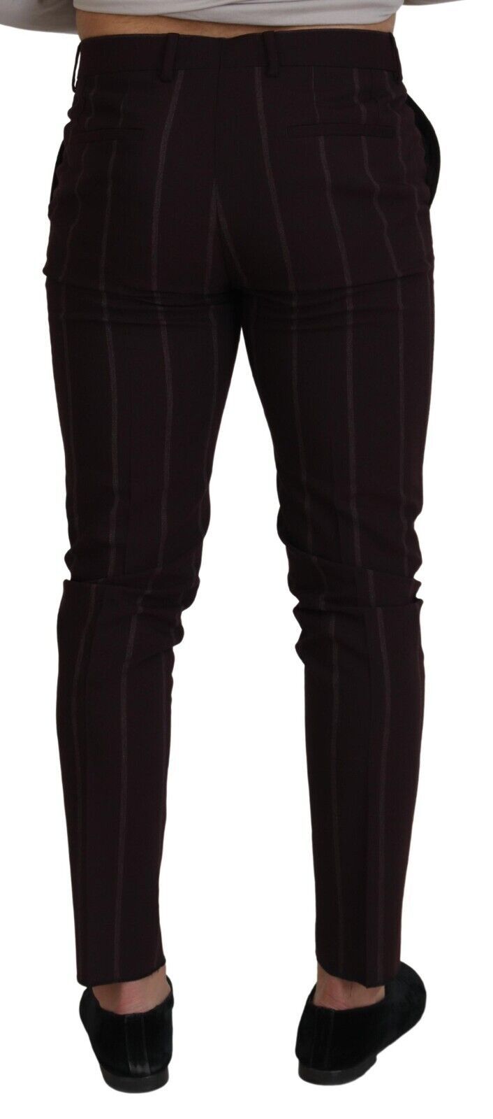 Pantalon pour homme Dolce & Gabbana rayé marron en coton