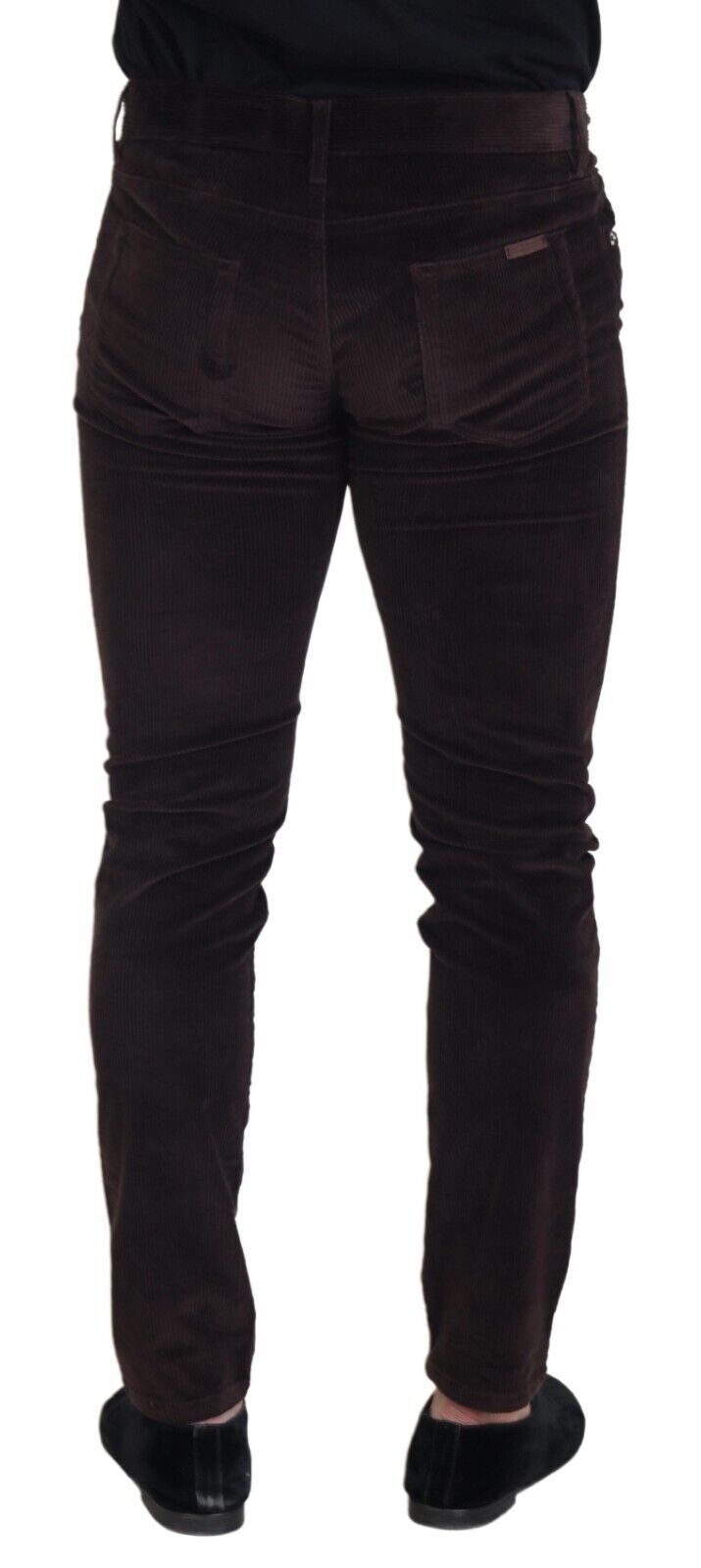 Pantalon décontracté en velours côtelé marron pour homme Dolce & Gabbana
